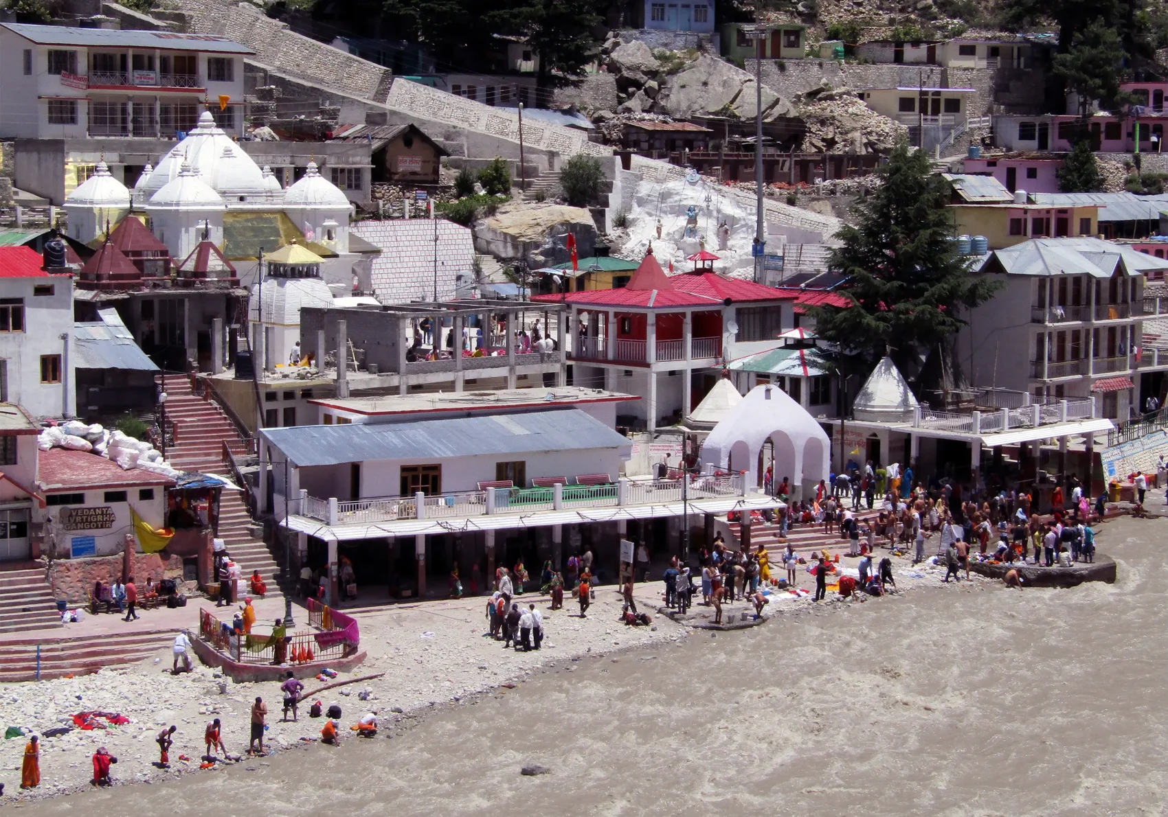 Gangotri Temple, an important site on the Char Dham Yatra in Uttarakhand.