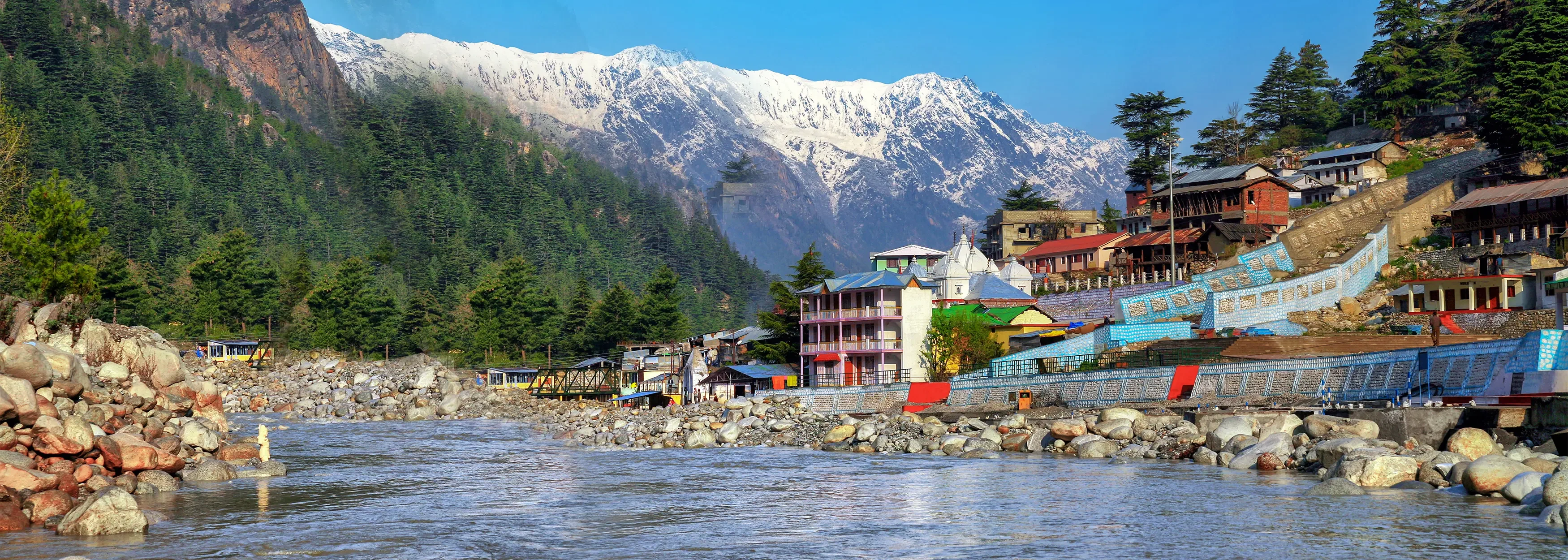 This Gangotri temple image shows the sacred place for the Char Dham yatra.