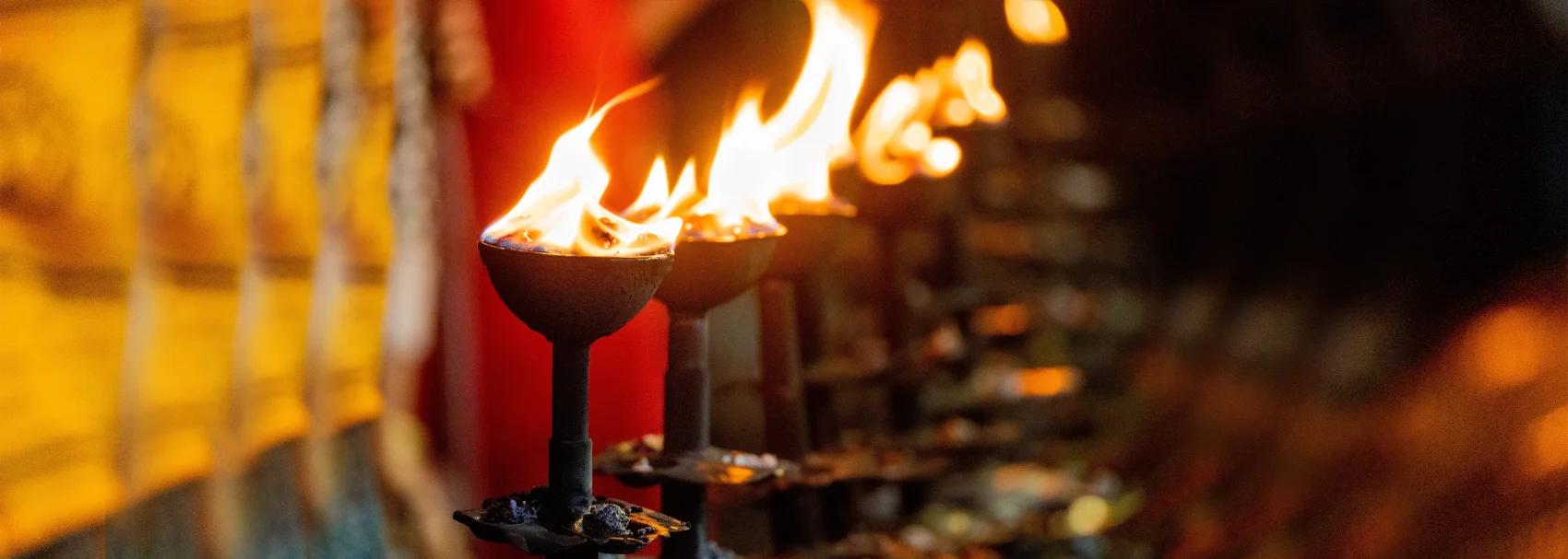 Evening Ganga Aarti Rishikesh ghat, many pilgrims before Char Dham Yatra come here.